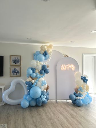 Bachelorette Airbnb Decor with Backdrops, Balloon Garlands, Bride Room, Fridge Stocking image 43