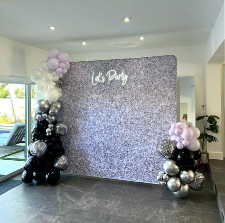 Bachelorette Airbnb Decor with Backdrops, Balloon Garlands, Bride Room, Fridge Stocking image 12