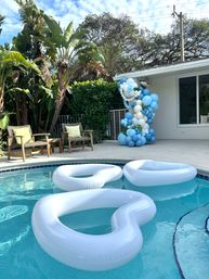Bachelorette Airbnb Decor with Backdrops, Balloon Garlands, Bride Room, Fridge Stocking image 44