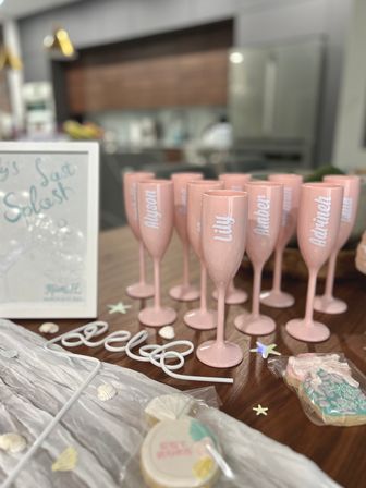 Bachelorette Airbnb Decor with Backdrops, Balloon Garlands, Bride Room, Fridge Stocking image 63