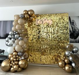 Bachelorette Airbnb Decor with Backdrops, Balloon Garlands, Bride Room, Fridge Stocking image 8