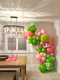Bachelorette Airbnb Decor with Backdrops, Balloon Garlands, Bride Room, Fridge Stocking image 15