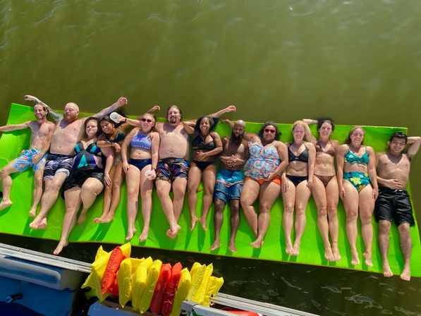 13-Person 29' Aloha Double Decker with Waterslide on Lewisville Lake (BYOB) image 5