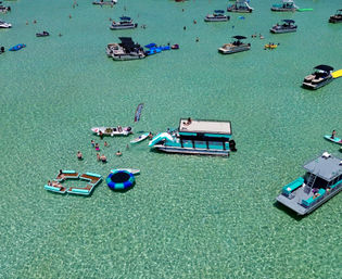 Luxury Private Crab Island 18-Seater Pontoon with Restroom image