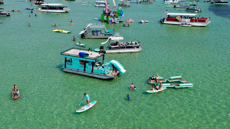 Luxury Private Crab Island 18-Seater Pontoon with Restroom image 9
