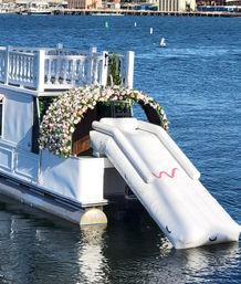 Insta-Worthy Wonderboat Rental with Inflatable Slide, Jungle-Themed Deck & More (BYOB) image 4