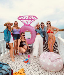 Insta-Worthy Wonderboat Rental with Inflatable Slide, Jungle-Themed Deck & More (BYOB) image 13