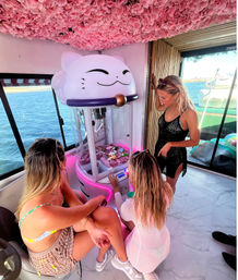 Insta-Worthy Wonderboat Rental with Inflatable Slide, Jungle-Themed Deck & More (BYOB) image 6