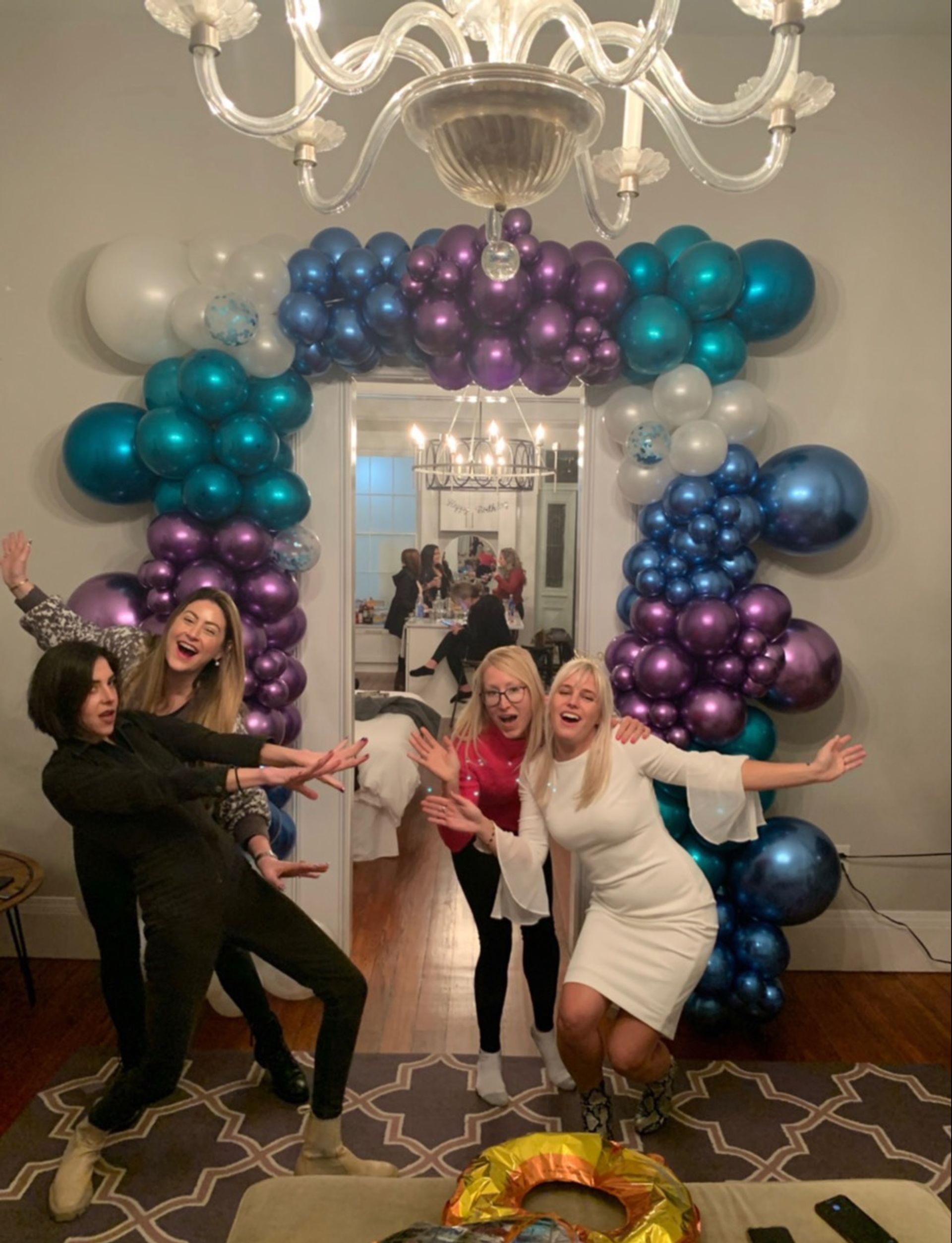 Posh Custom Party Decor Setup, Balloon Garland and More