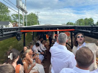 Open-Air BYOB Private Party Bus with Arcade, DJ, Bartender & Restroom On Board with Grooveline Party Bus image 21