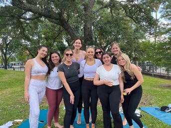 Private Yoga Class with Custom Playlists, Mimosa Add-Ons, and Cold Lavender Eye Towels image 6