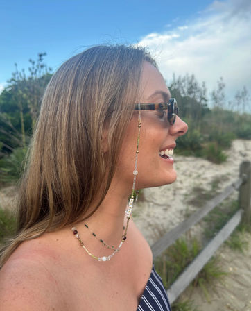 Personalized Party Accessories: Custom Beaded Sunglass Attachments for Bachelorettes image 3