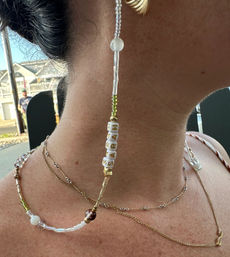 Personalized Party Accessories: Custom Beaded Sunglass Attachments for Bachelorettes image