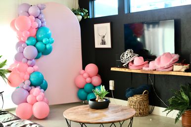 Custom Insta-worthy Decor Package: Backdrop, Bedroom Suite, Balloon Garland, Welcome Treats, Grocery Delivery and More image 9