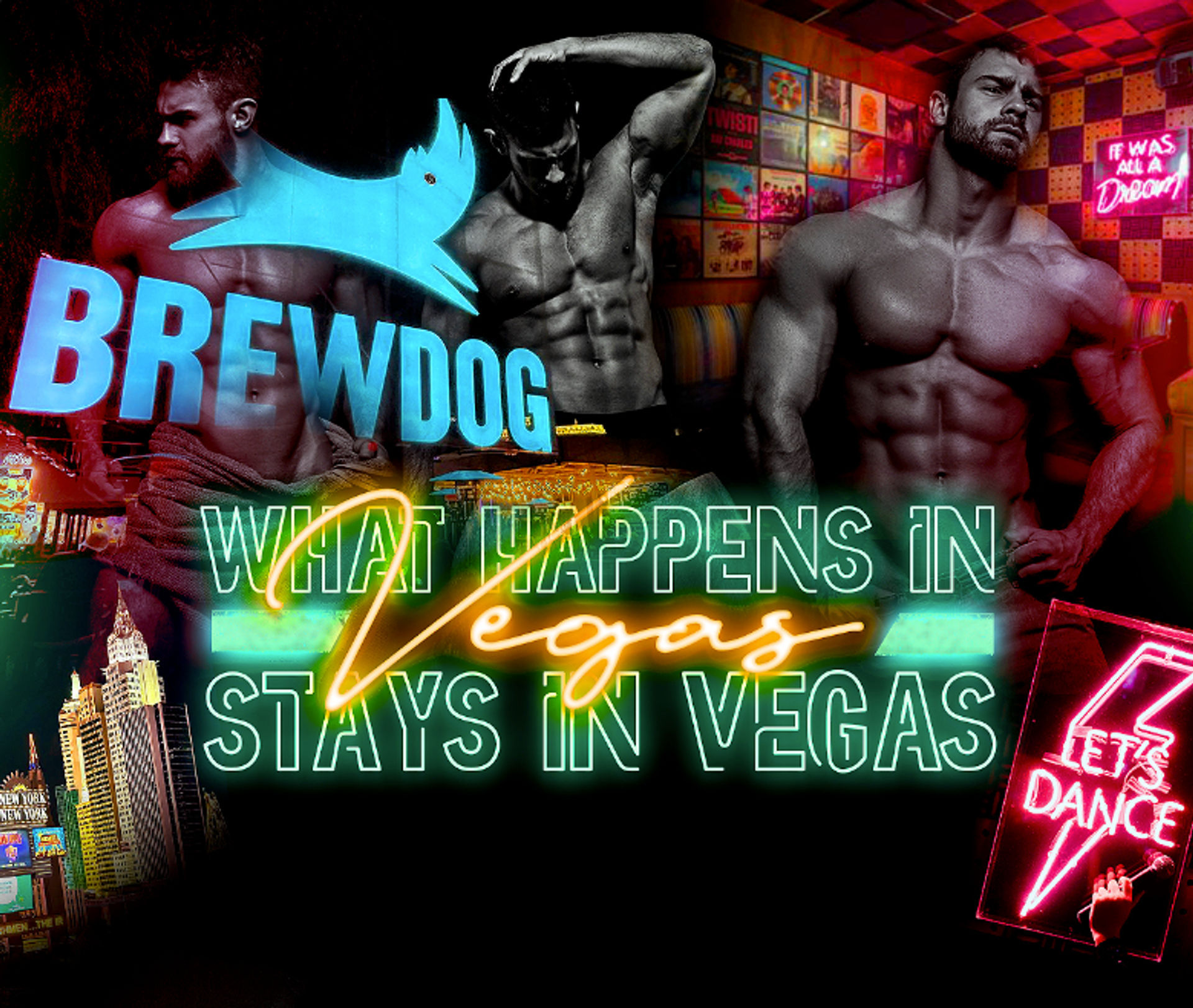 "What Happens in Vegas Stays in Vegas" Party Package: Includes Private Transportation, Dinner at BrewDog, Hosted Nightclub Entry & Kings of Hustler Male Strip Club image 1