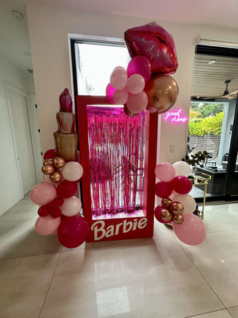 Barbie Life-Sized Decoration Setup with Iconic Box, Balloons, Tinsel, Delivery & Setup image 7