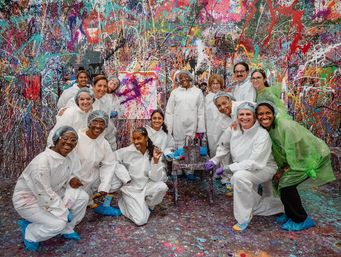 Colorful Chaos: Splatter Bash with Party Room, Canvases & Gear image