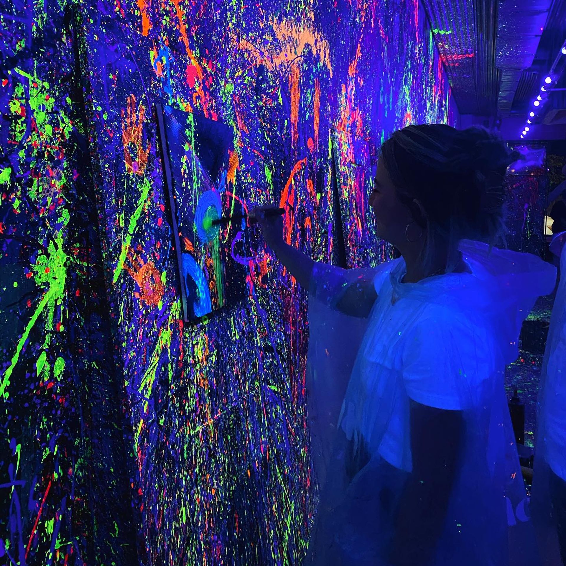 Black Light Splatter Art