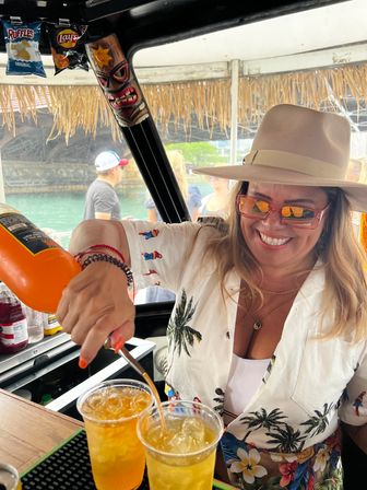 Huge Tiki Party Boat with Bar Package Included (Minimum of 40 Guests) image 2