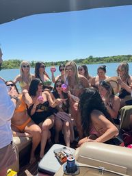 Luxury Pontoon Boat on Lake Lewisville image