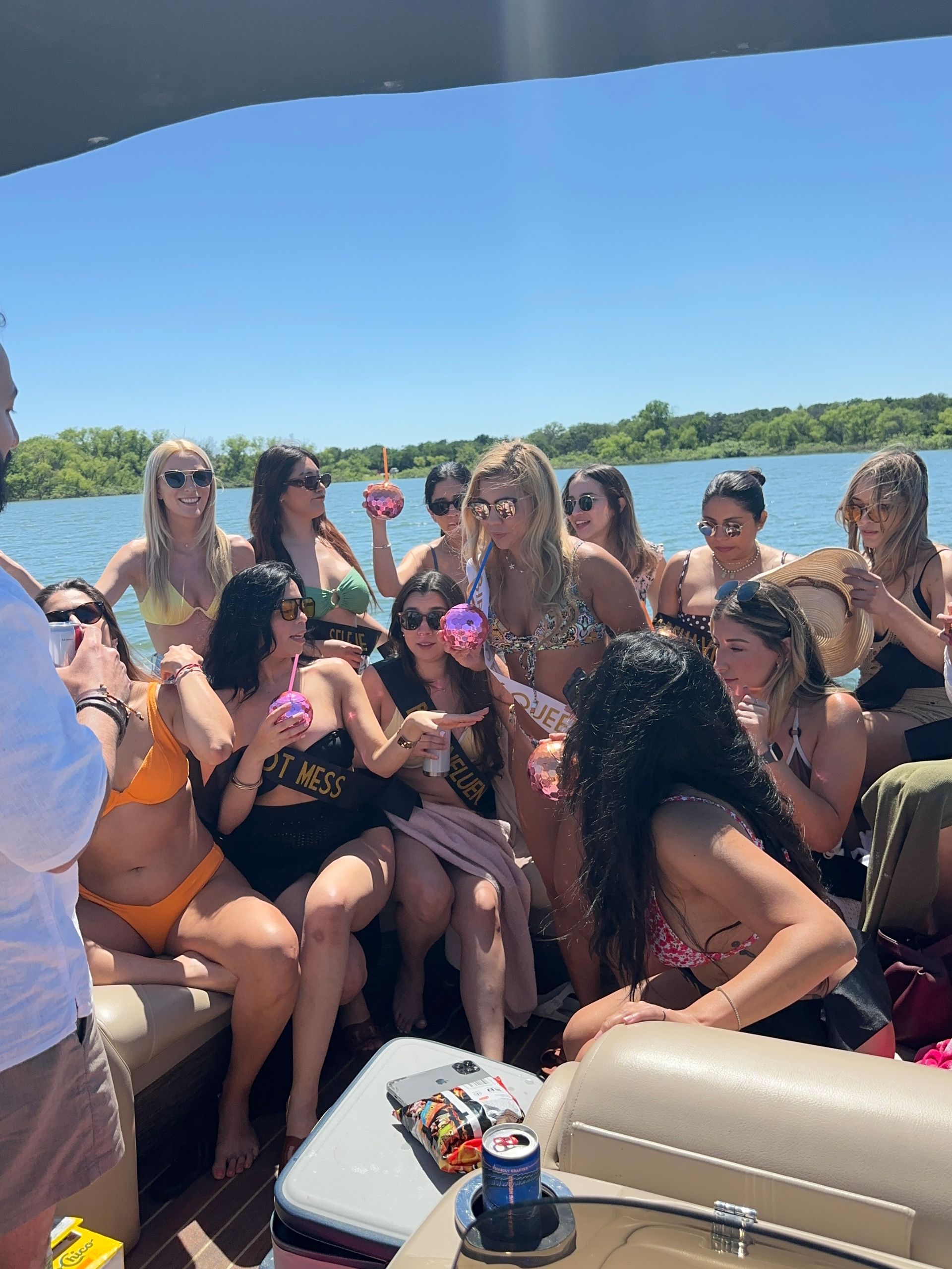Luxury Pontoon Boat on Lake Lewisville image 1