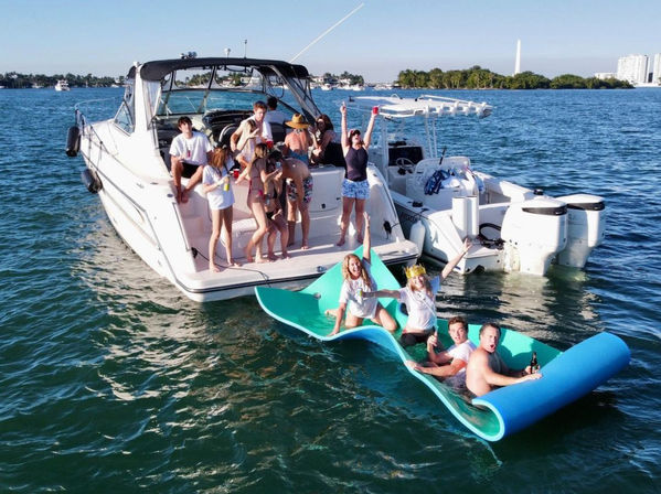 Jupiter Luxury BYOB 33ft Party Boat with Captain, LED Speaker Lights, Sea Deck, Vinyl Seats & Jet-Ski Add-Ons image 3