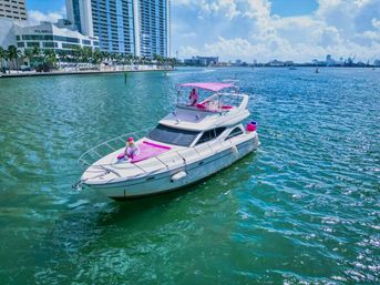 Pink Miami Yacht Charter Hello Kitty: 50ft Pink Maxum Charter image
