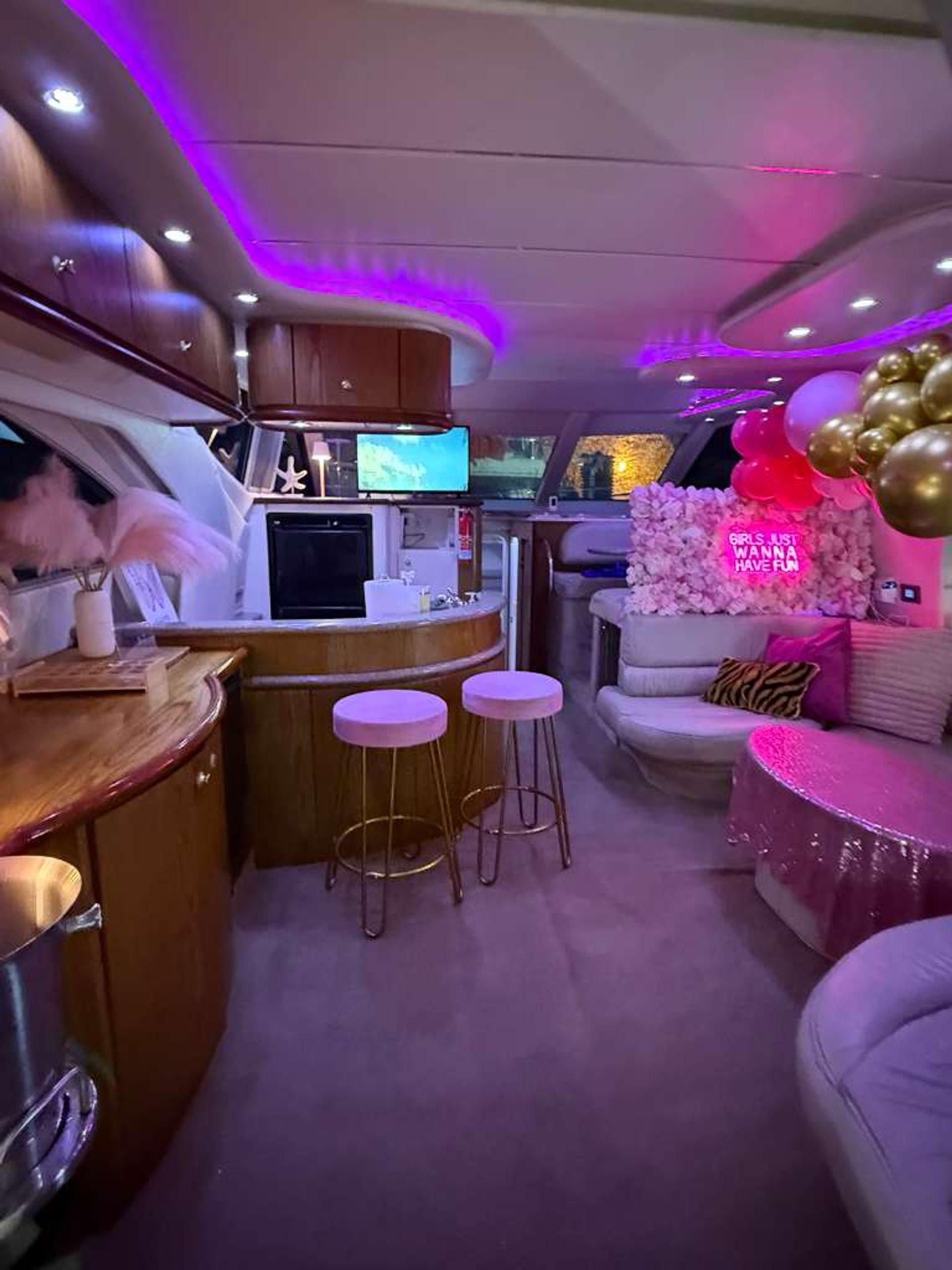 Pink Miami Yacht Charter Hello Kitty: 50ft Pink Maxum Charter image 2