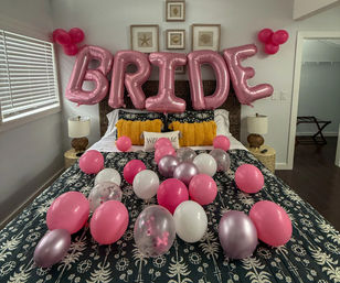Golden Hour Ultimate Decor Package: Balloons, Backdrop, Bridal Suite, Custom Swag & More! image 7