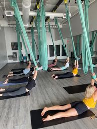 Stretch & De-stress: AIR® Aerial Fitness Class with BYOB Option image 18