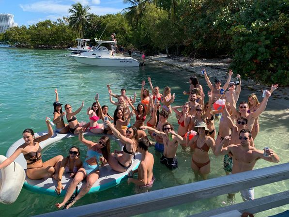 Miami Bach and Birthday Splash: 3-Hour Shared or Private Boat Party Sensation with Unlimited Drinks Included image 1