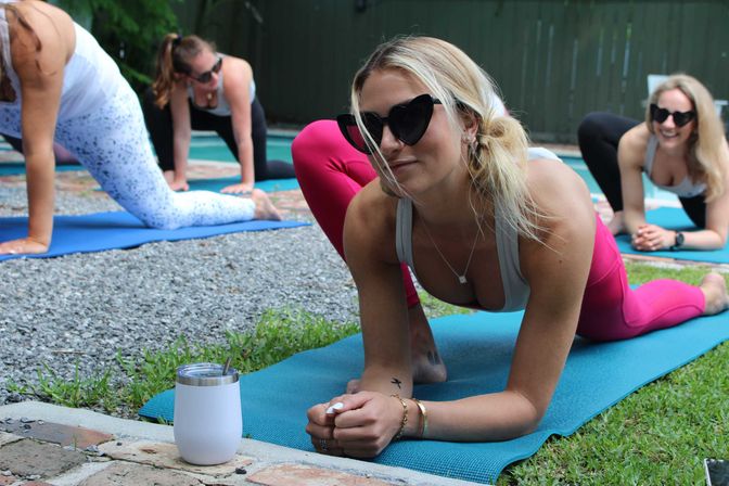 Private Yoga Class with Custom Playlists, Mimosa Add-Ons, and Cold Lavender Eye Towels image 9