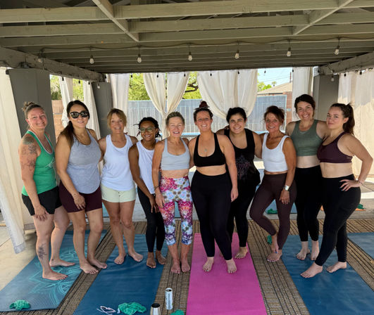 Private Yoga Class with Custom Playlists, Mimosa Add-Ons, and Cold Lavender Eye Towels image 44