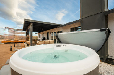The Golden Abode: 3-Bedroom Rental with Fire Pit, Hammocks, Hot Tub & Cowboy Pool with Deck for the Ultimate Desert Escape image 49