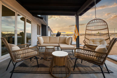 The Golden Abode: 3-Bedroom Rental with Fire Pit, Hammocks, Hot Tub & Cowboy Pool with Deck for the Ultimate Desert Escape image 60