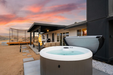 The Golden Abode: 3-Bedroom Rental with Fire Pit, Hammocks, Hot Tub & Cowboy Pool with Deck for the Ultimate Desert Escape image 59