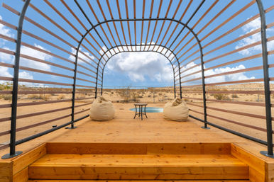 The Golden Abode: 3-Bedroom Rental with Fire Pit, Hammocks, Hot Tub & Cowboy Pool with Deck for the Ultimate Desert Escape image 58