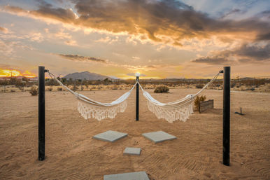 The Golden Abode: 3-Bedroom Rental with Fire Pit, Hammocks, Hot Tub & Cowboy Pool with Deck for the Ultimate Desert Escape image 62
