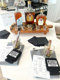 Bachelor-Themed Bar Set Up with Personalized Banner, Party Supplies, Games, Booze & More image 4