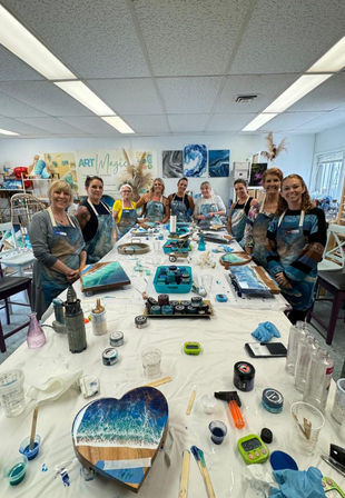 Epoxy Resin Art Workshop: Make an Ocean Cheeseboard image 11