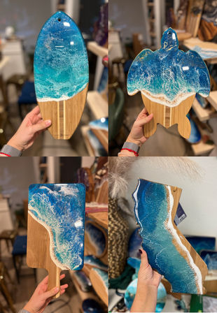 Epoxy Resin Art Workshop: Make an Ocean Cheeseboard image 16