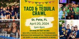 Thumbnail image for St. Pete Taco & Tequila Bar Crawl with Drink Specials, Professional Photographer & More (April 20th)