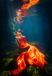 Unique Underwater Cenote Photoshoot with Flying Dress Option image 24