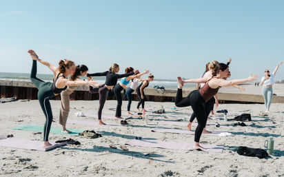 Bachelorette Beach Yoga: Private Group Session with Your Choice of Style image 1