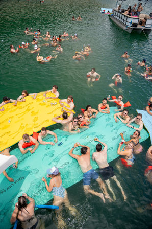 Double Decker BYOB Party Boat with Water Slide & Captain Included image 5