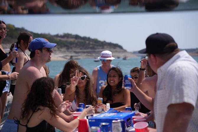 Double Decker BYOB Party Boat with Water Slide & Captain Included image 7