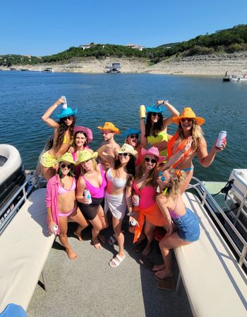 Double Decker BYOB Party Boat with Water Slide & Captain Included image 2