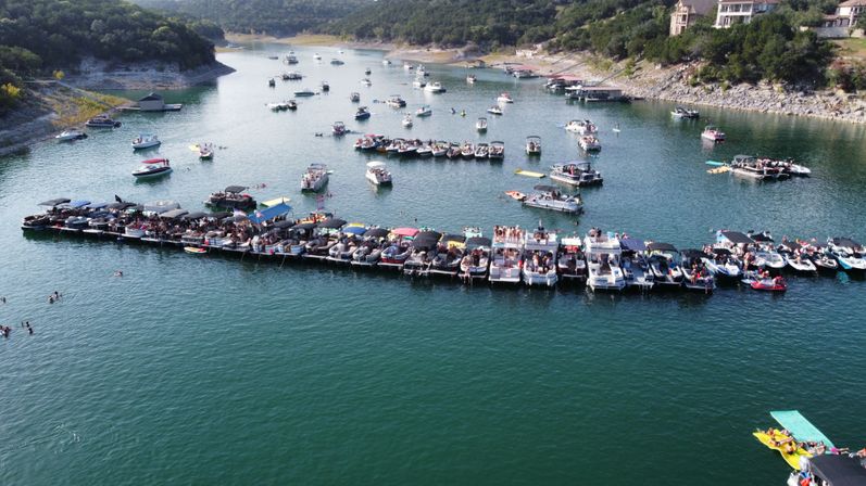Double Decker BYOB Party Boat with Water Slide & Captain Included image 6