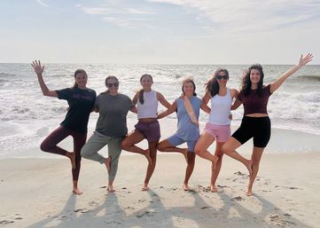 Navigate to your Exclusive Beach Yoga Class with Sound Bowl, Chilled Towels, and Party Decor Options image 2