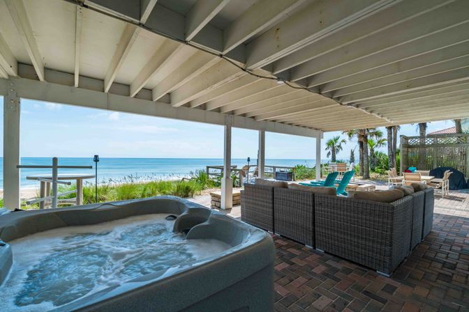 Gone Coastal: 5 BR Beach Front Villa with Hot tub in South Ponte Beach image 65